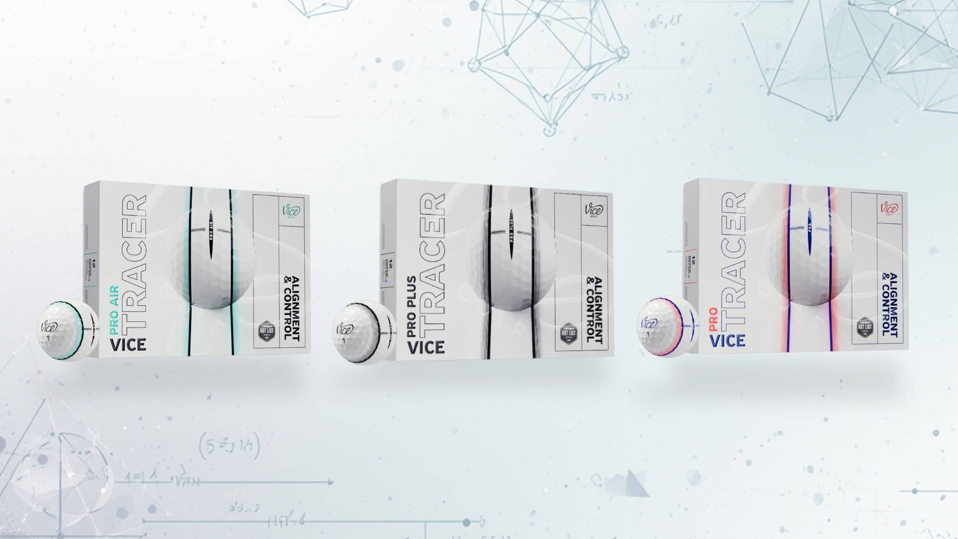 Vice Golf Tracer Golfball Collection