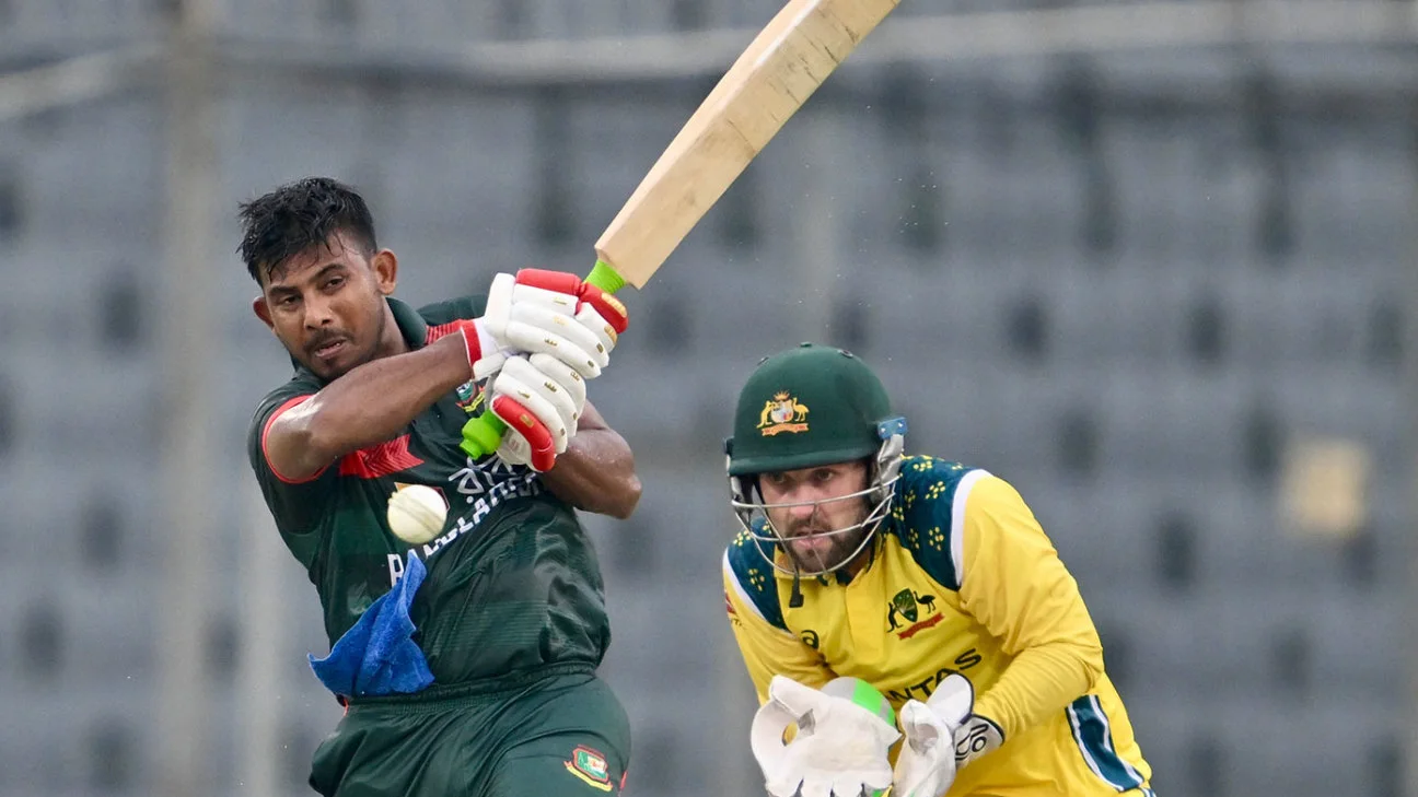 Ban vs Aus 1er ODI 2026 : Mosaddek Hossain joue le rôle du retour de l'ODI pour porter le Bangladesh à 284