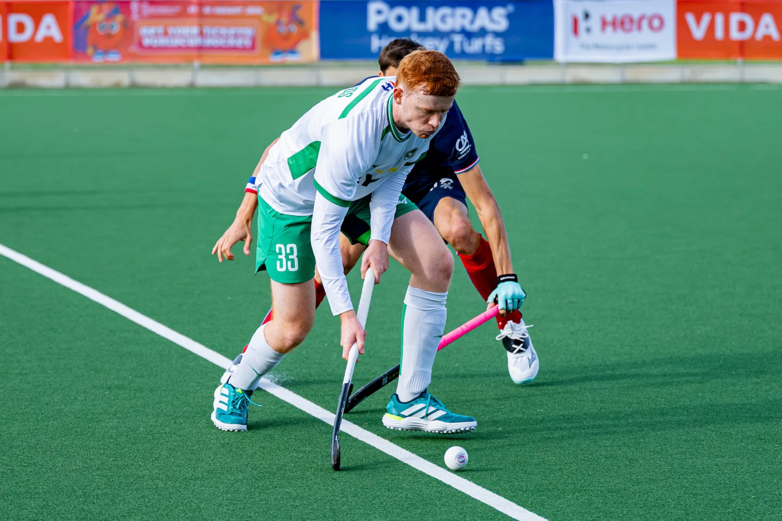 cz8 8113 20260613 scaled 1 - Ireland come up short against France in second FIH Hockey Nations Cup match in Cape Town - Saturday, June 13 – Cape Town, South Africa: The Ireland Men’s Hockey Team suffered a 2-0 loss to France in their second of three pool stage matches in the FIH Hockey Nations Cup. Despite a dominant opening period, France made good use of their chances at goal, scoring goals either side of half-time to secure the points. The result means Ireland must beat hosts South Africa in their final pool match on Tuesday, June 16 to progress to the Semi-Finals, should South Africa beat the USA this evening.