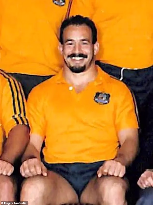 Enrique Rodríguez est photographié lors de sa brillante carrière avec les Wallabies